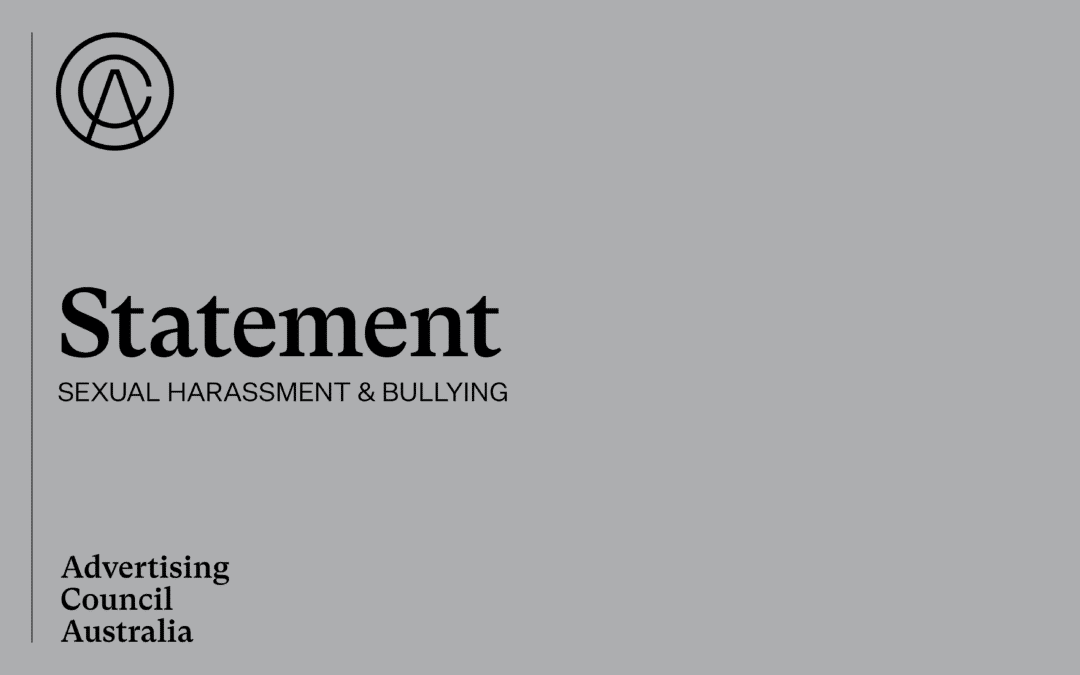 ACA statement: sexual harassment and bullying in the industry
